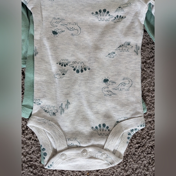 Onesies Dinosaur Print 2 Sets Of 3 - Picture 8 of 10